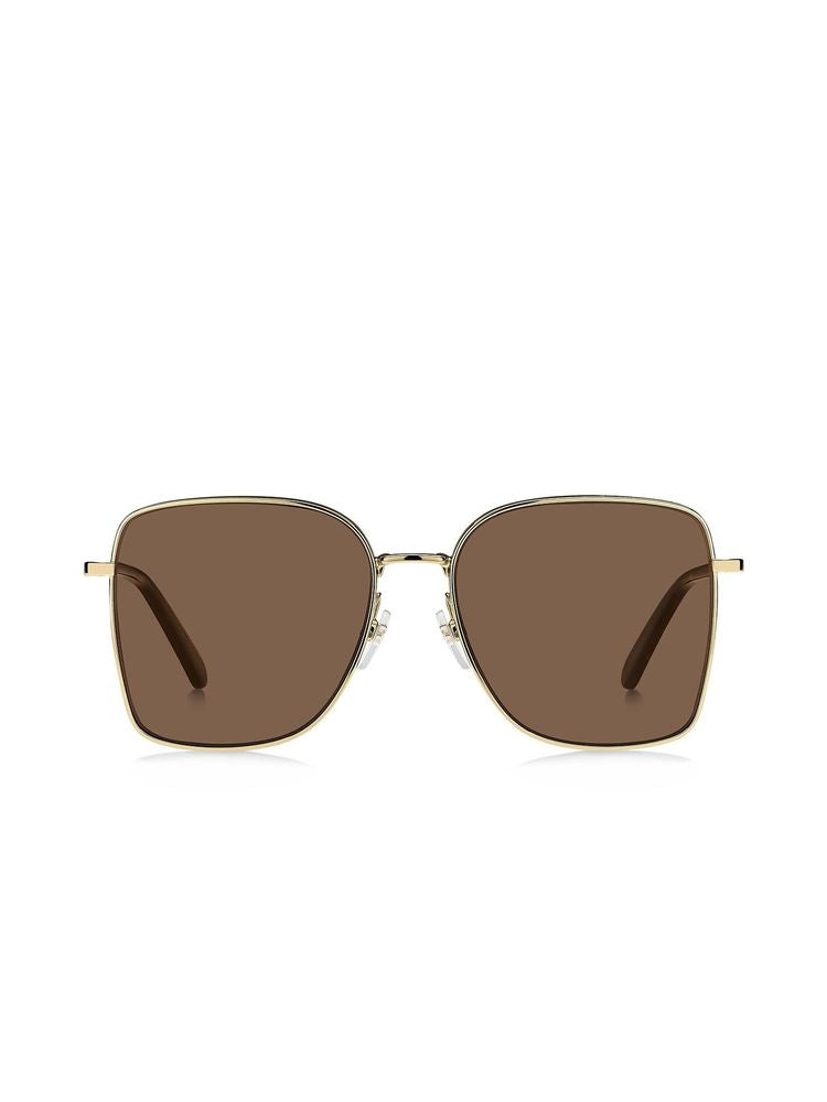 Marc Jacobs Metal Square-Frame Sunglasses — Gold