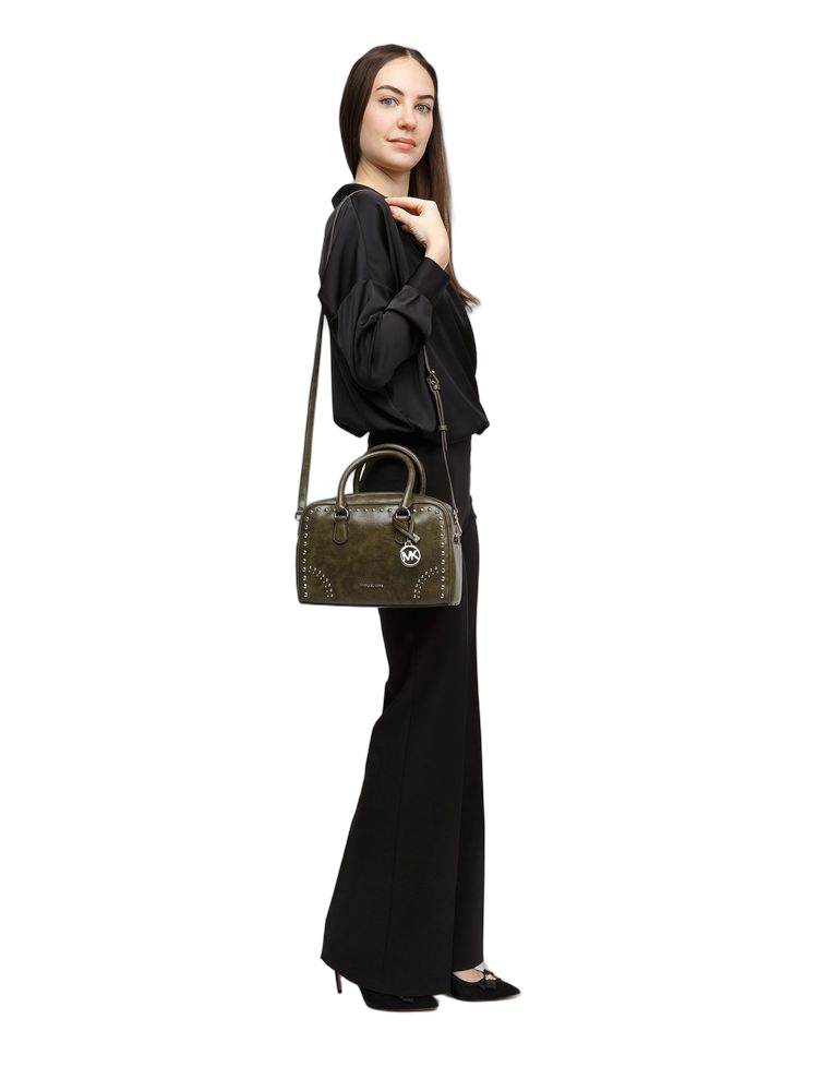 Michael Kors Thompson Shoulder Bag — Green Polyurethane