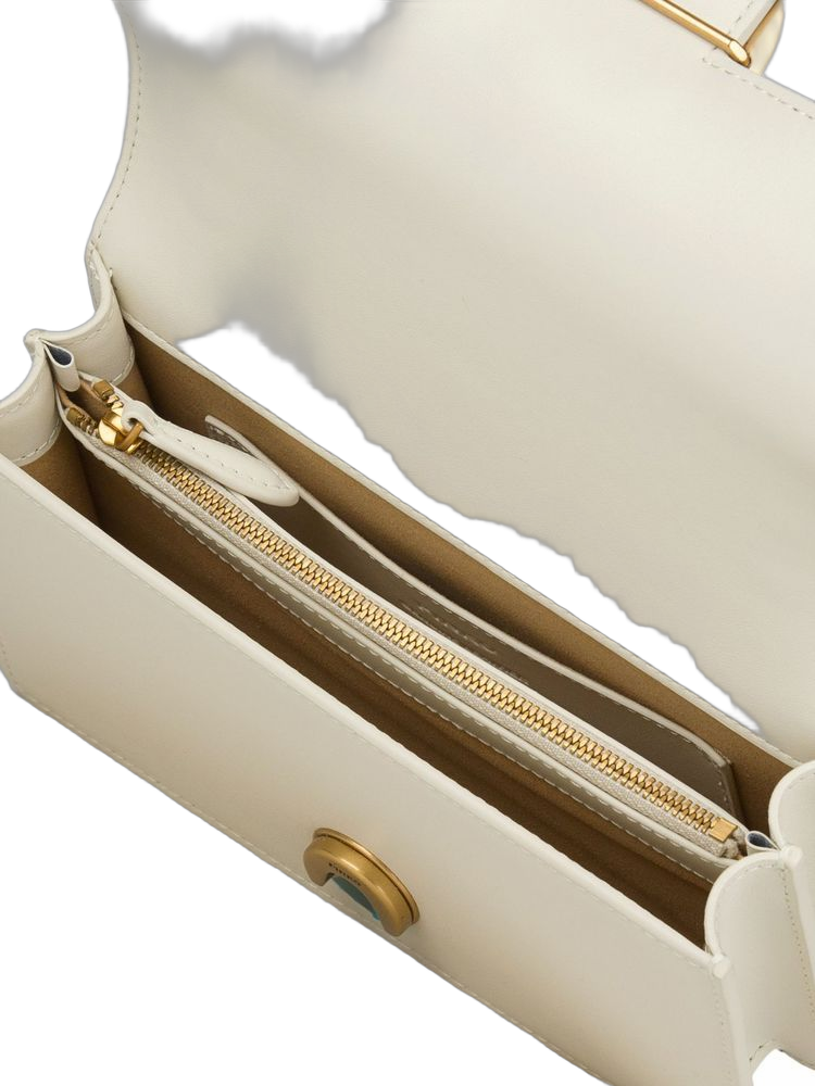 Pinko Crossbody Bag — White Cow Leather