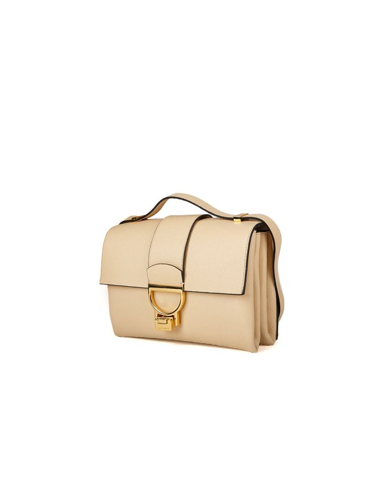 Coccinelle Arlettis Crossbody Bag — Beige Cowhide