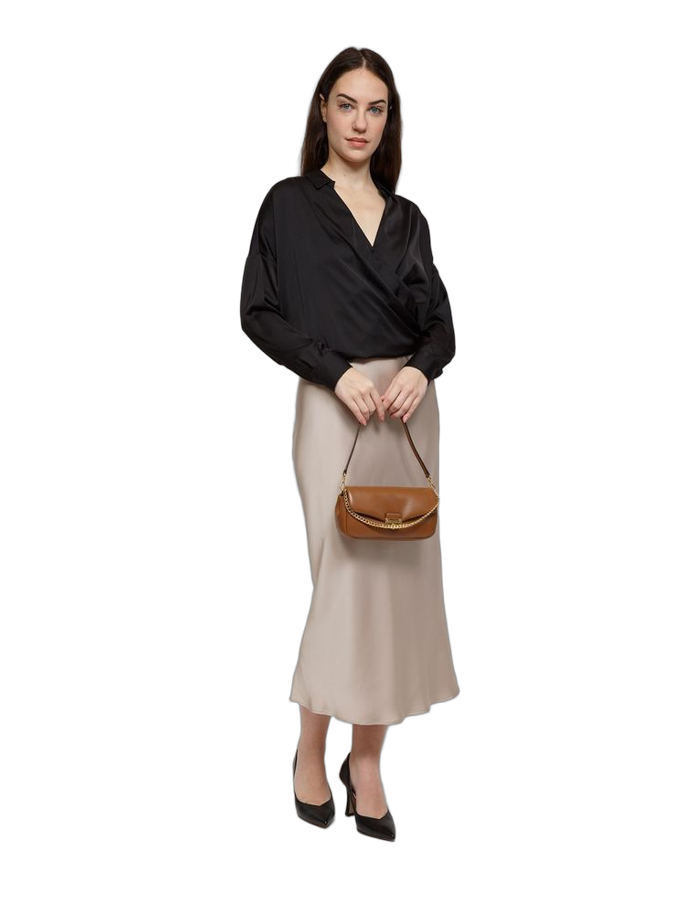 Michael Kors Crossbody Bag — Brown Polyvinyl Chloride