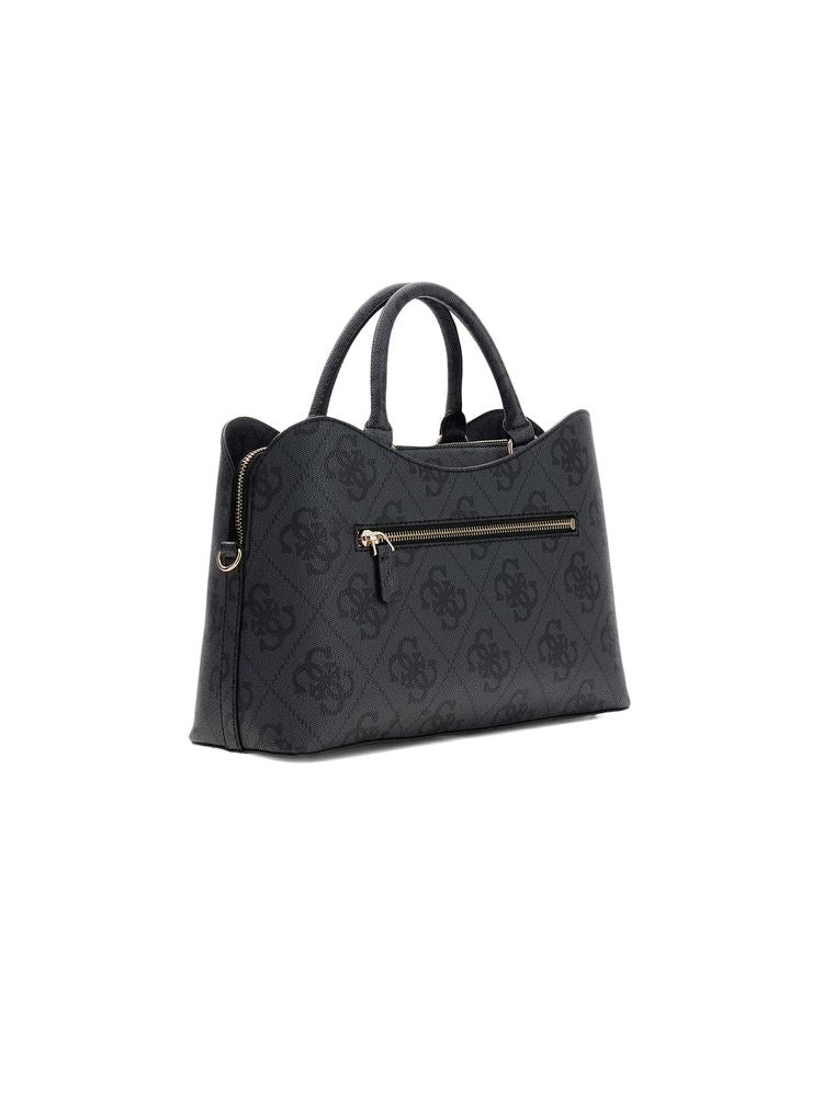 Guess Janie Satchel — Black Polyurethane