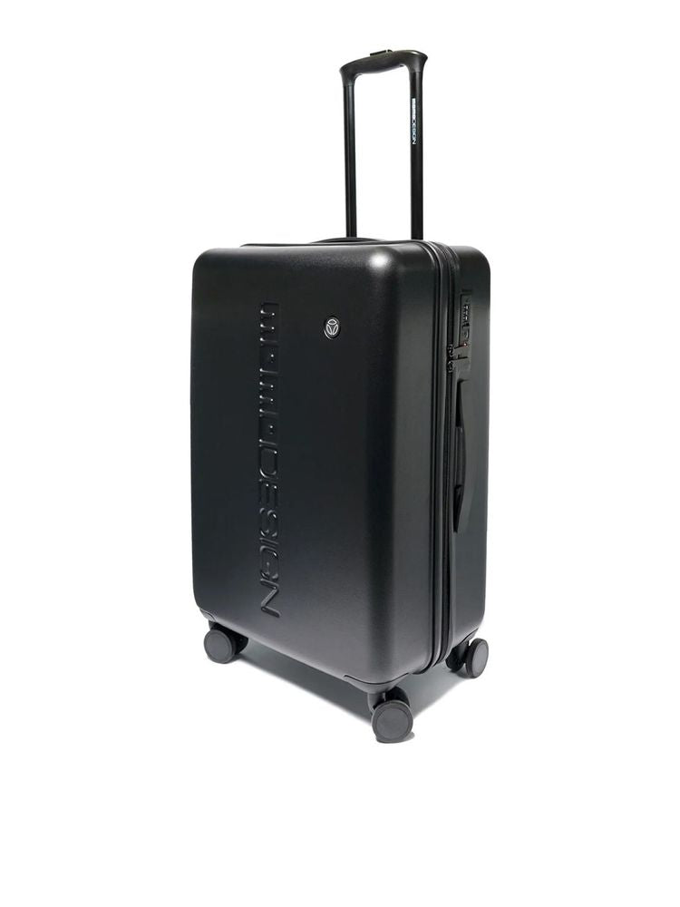 Momo Design Travel Trolley — Black Metallic Fiber Hand Bags