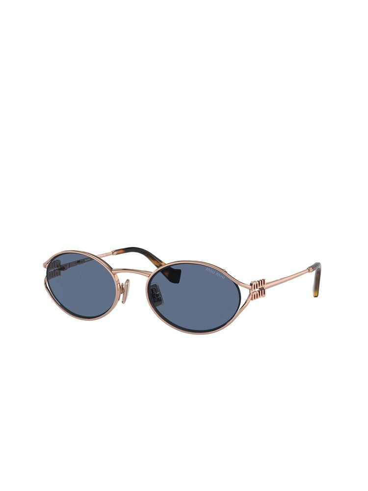 Miu Miu 52ys Logo Metal Sunglasses — Blue (other)