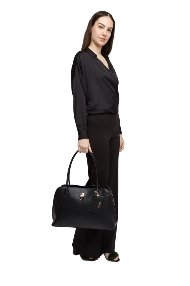 Guess Tote Bag — Black Polyurethane