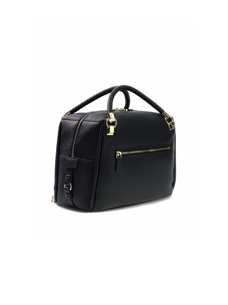 Guess Structured Polyurethane Shoulder Bag — Black
