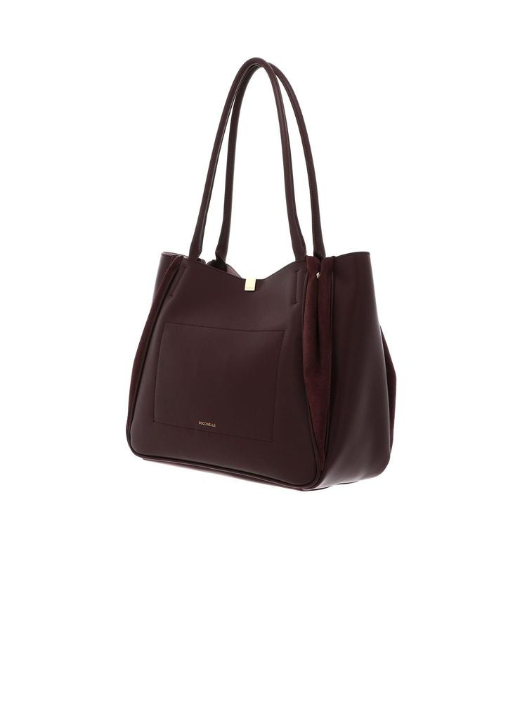 Coccinelle Pansy Shoulder Bag — Brown Bovine Leather