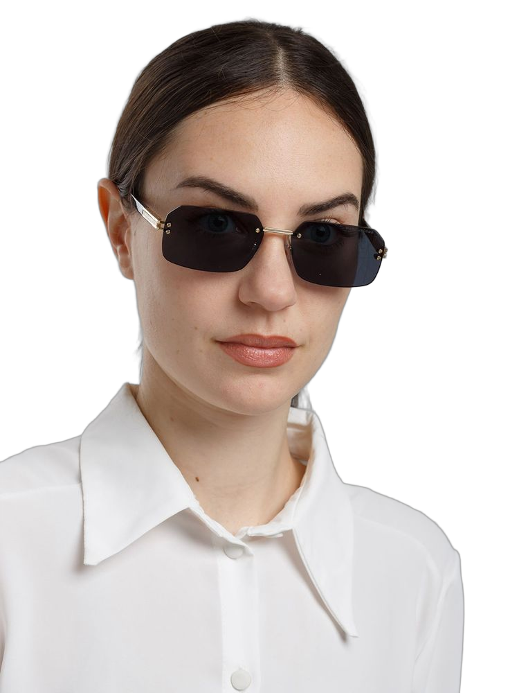 Marc Jacobs Gold Metal Rectangle Sunglasses — (other)