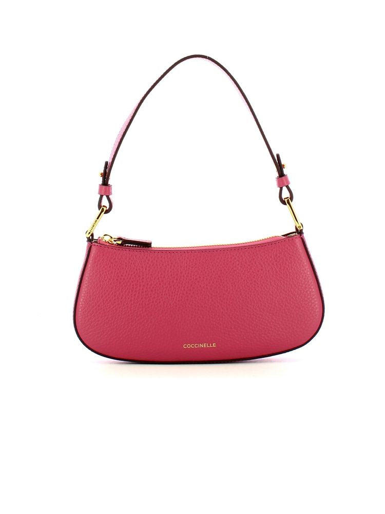 Coccinelle Merveille Mini Shoulder Bag — Rose Cow Leather