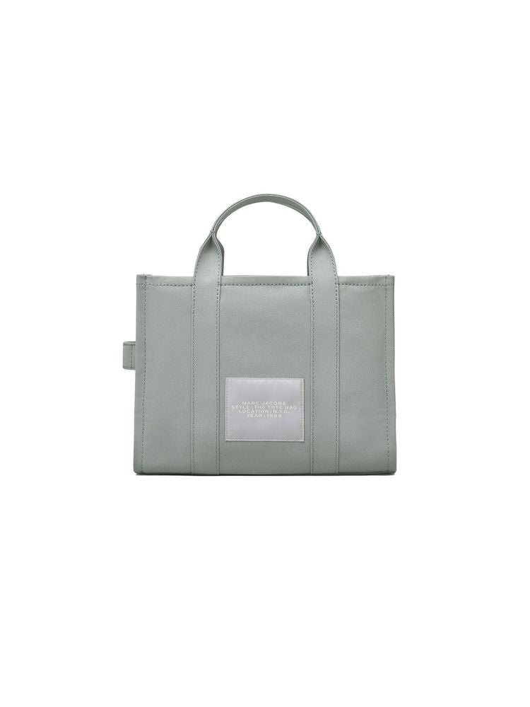 Marc Jacobs Logo-Embroidered Cotton Tote Bag — Gray