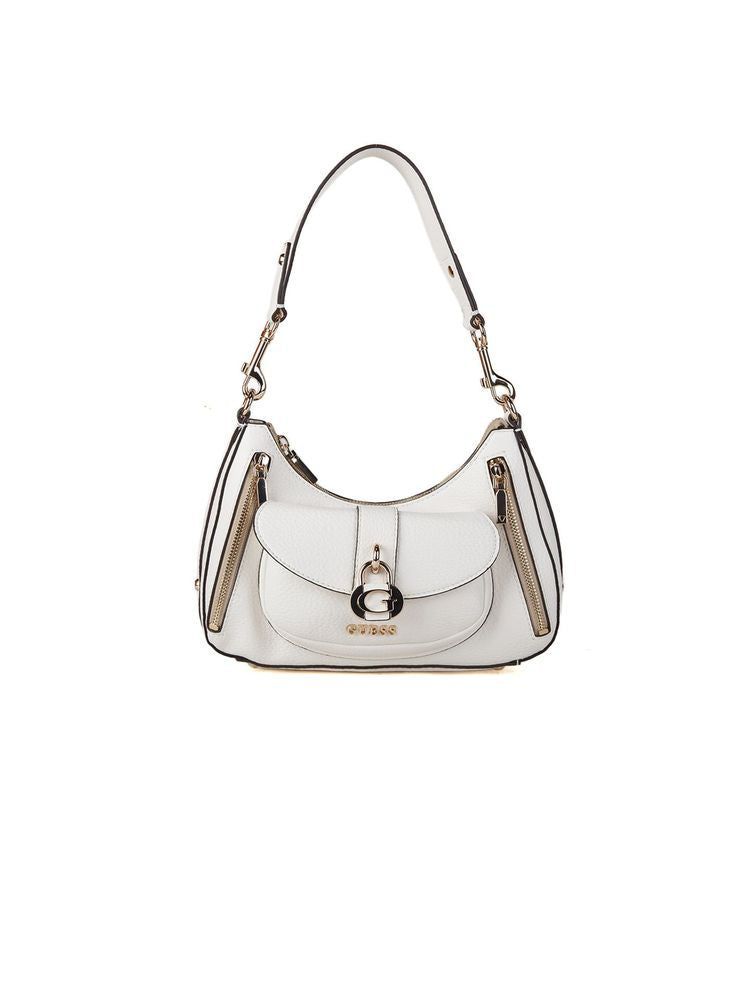 Guess Shoulder Bag — White Polyurethane
