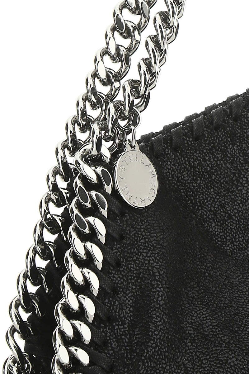 Stella Mccartney Falabella Top Handle Bag — Black Polyester