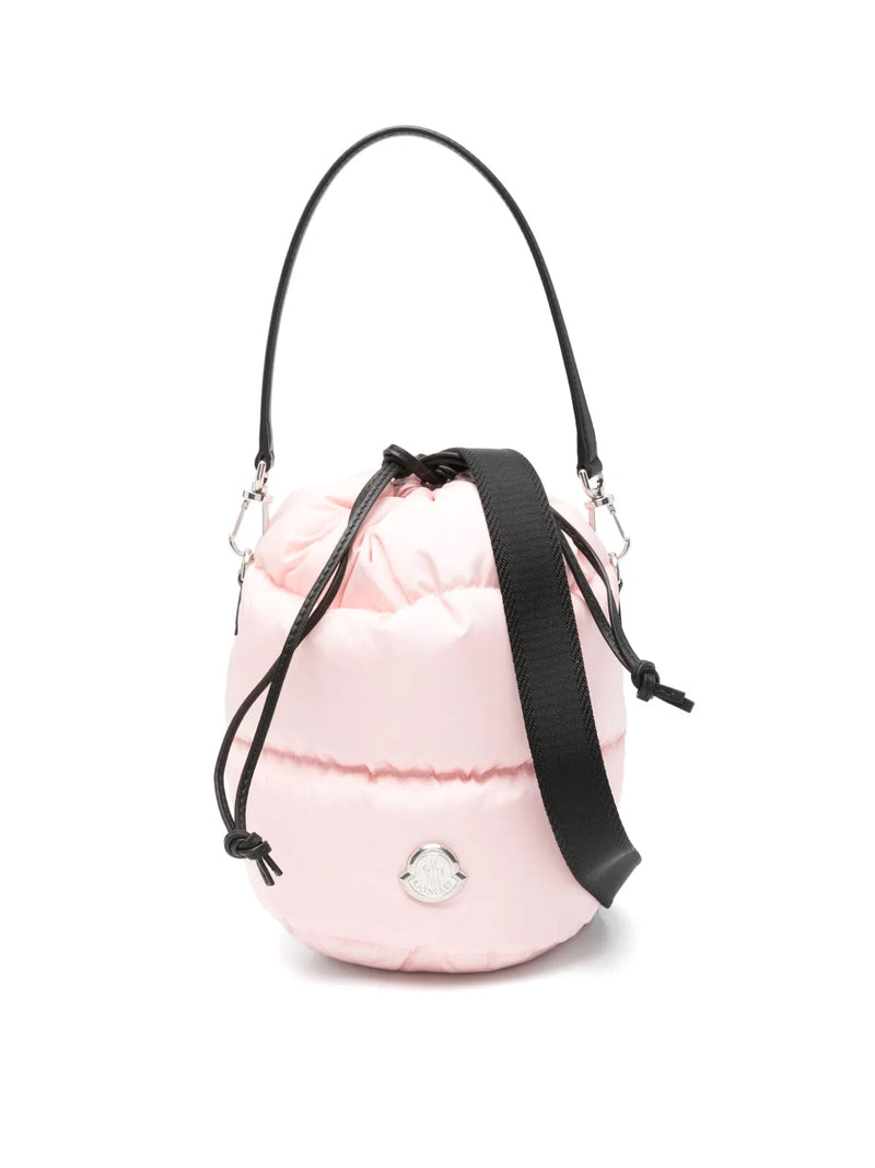 Moncler Caradoc Bucket Bag — Pink Polyamide