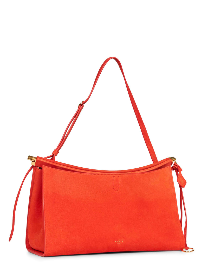 Alaïa Le Click Pocket 35 Shoulder Bag — Orange Calf Leather