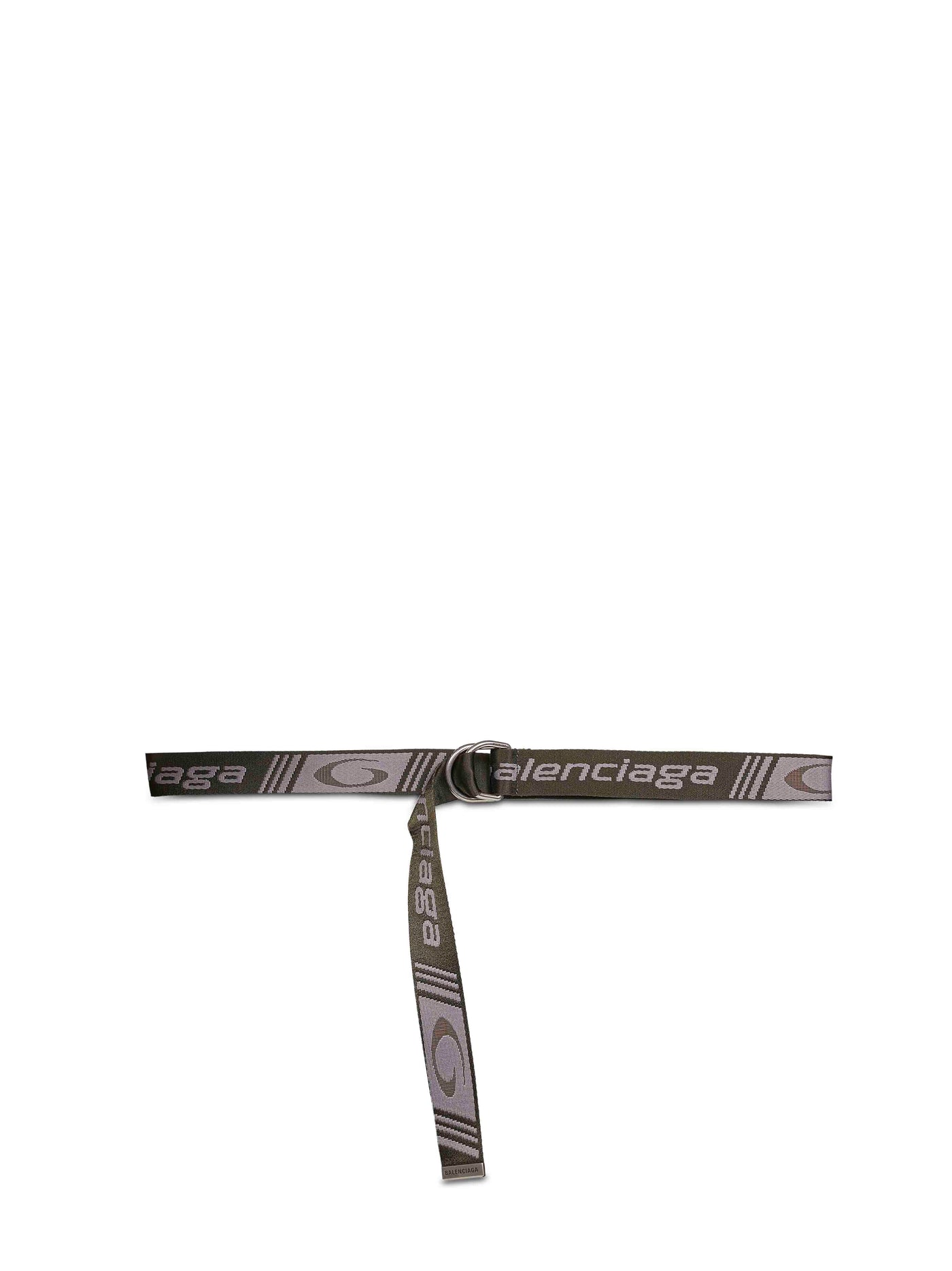 Balenciaga Jacquard Webbing D-Ring Belt — Khaki Полиаид