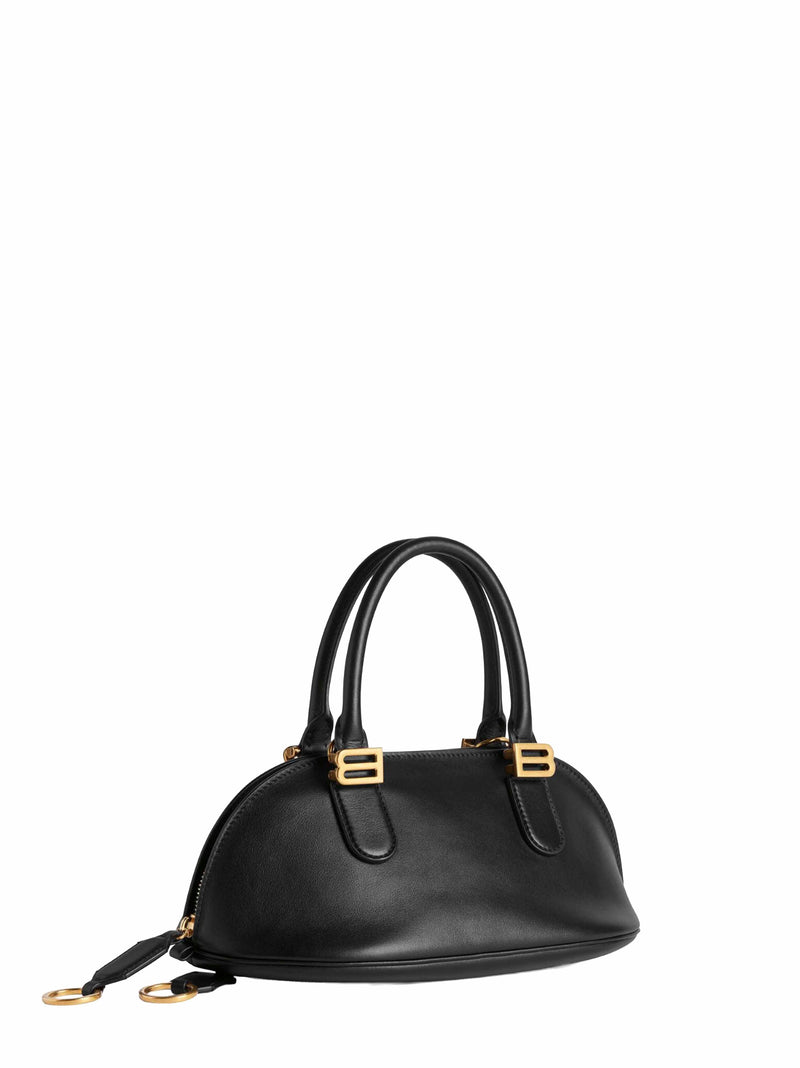 Balenciaga Bolero Shoulder Bag — Black Calf Leather