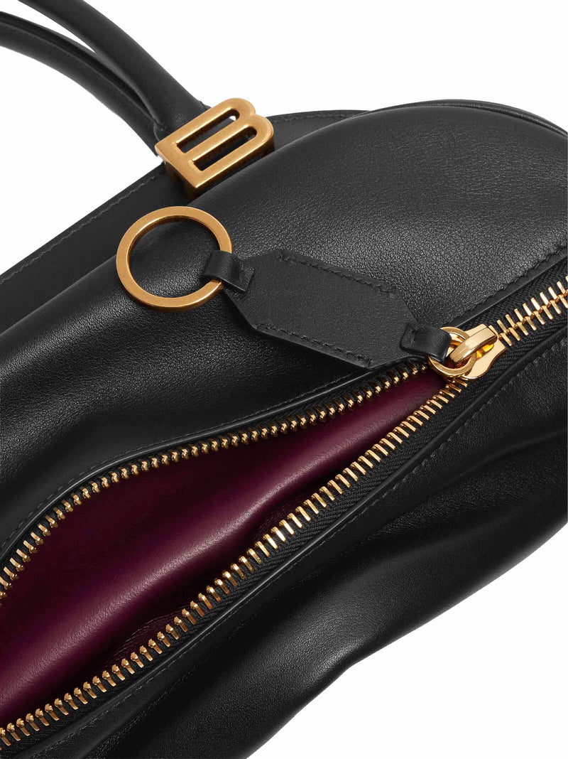 Balenciaga Bolero Shoulder Bag — Black Calf Leather