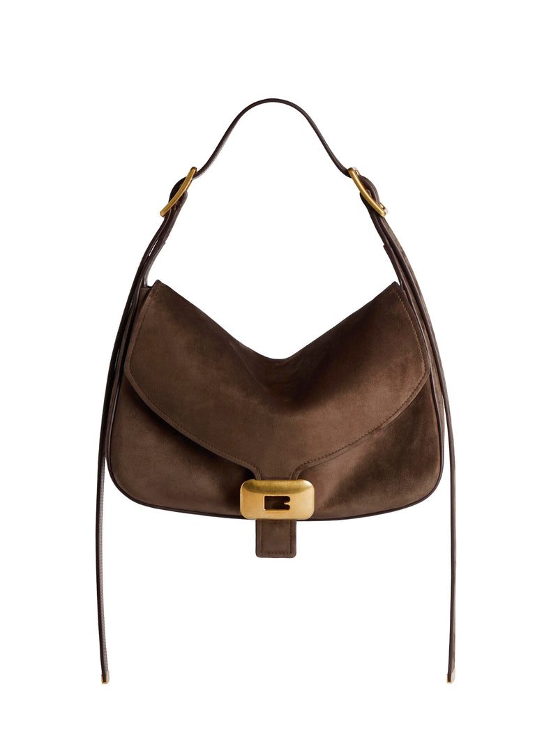 Balenciaga Clicca Shoulder Bag — Brown Calf Leather
