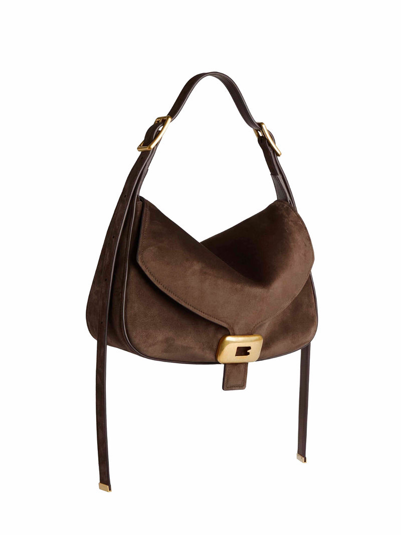Balenciaga Clicca Shoulder Bag — Brown Calf Leather