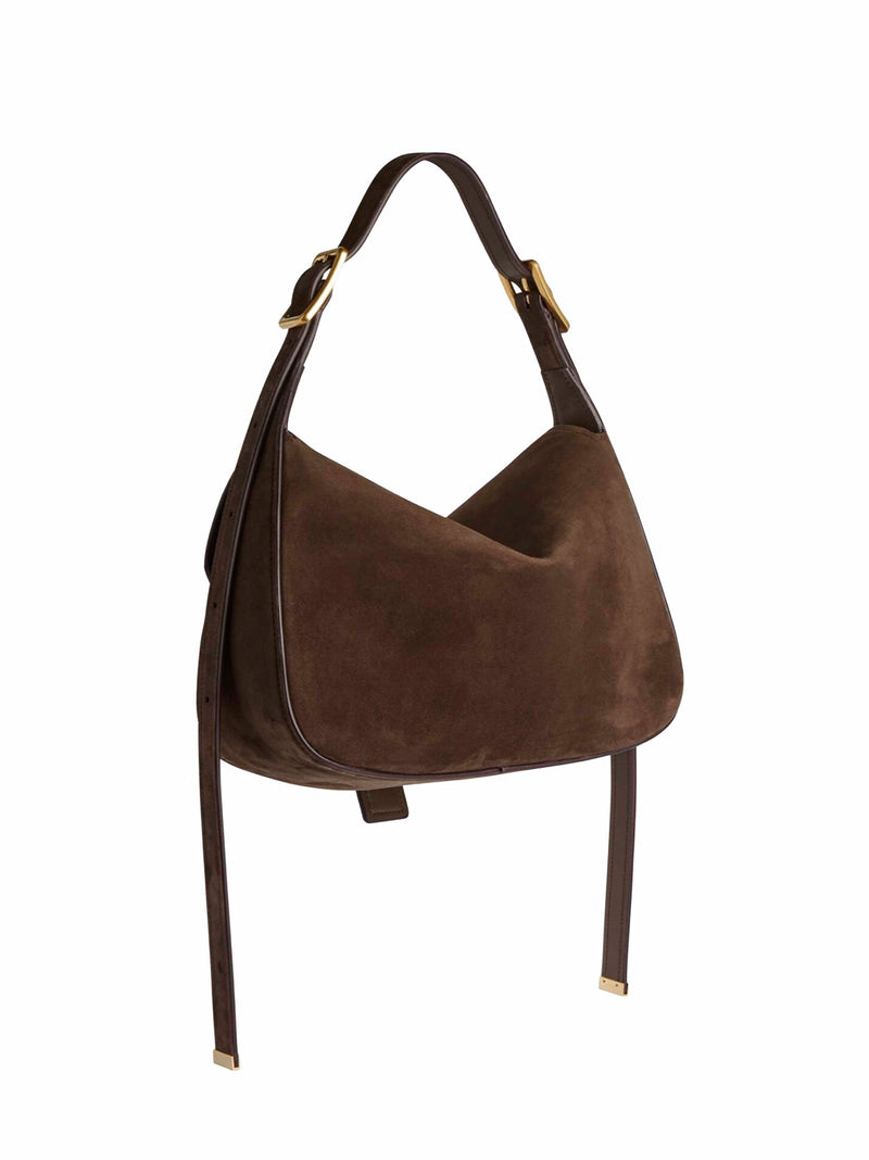 Balenciaga Clicca Shoulder Bag — Brown Calf Leather