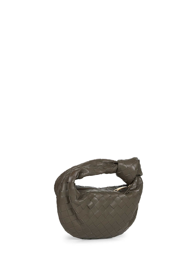 Bottega Veneta Top Handle Bag — Green Lambskin