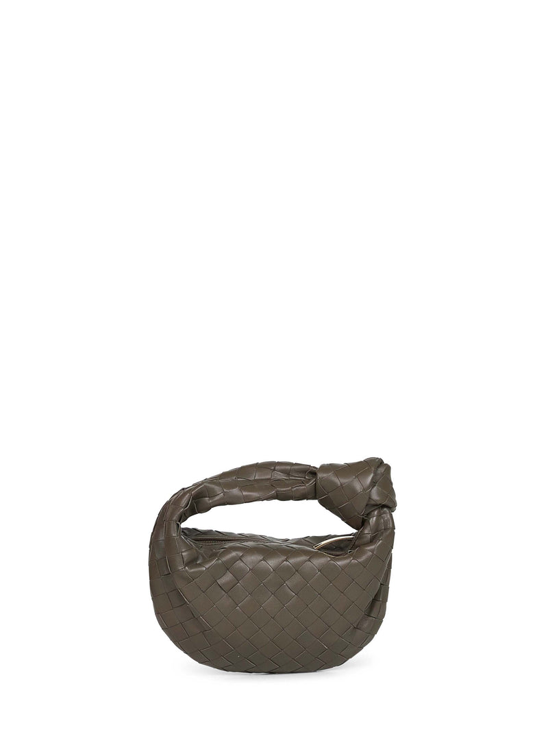Bottega Veneta Top Handle Bag — Green Lambskin