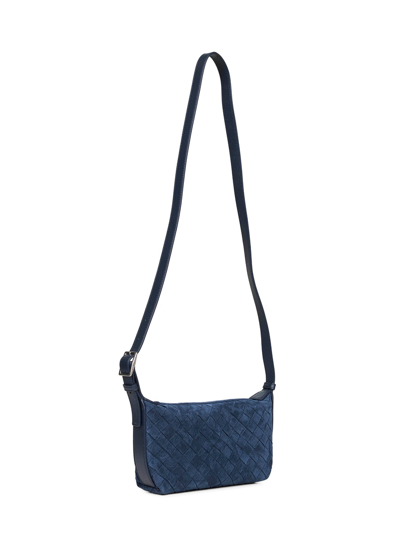 Bottega Veneta Crossbody Bag — Blue Calf Leather