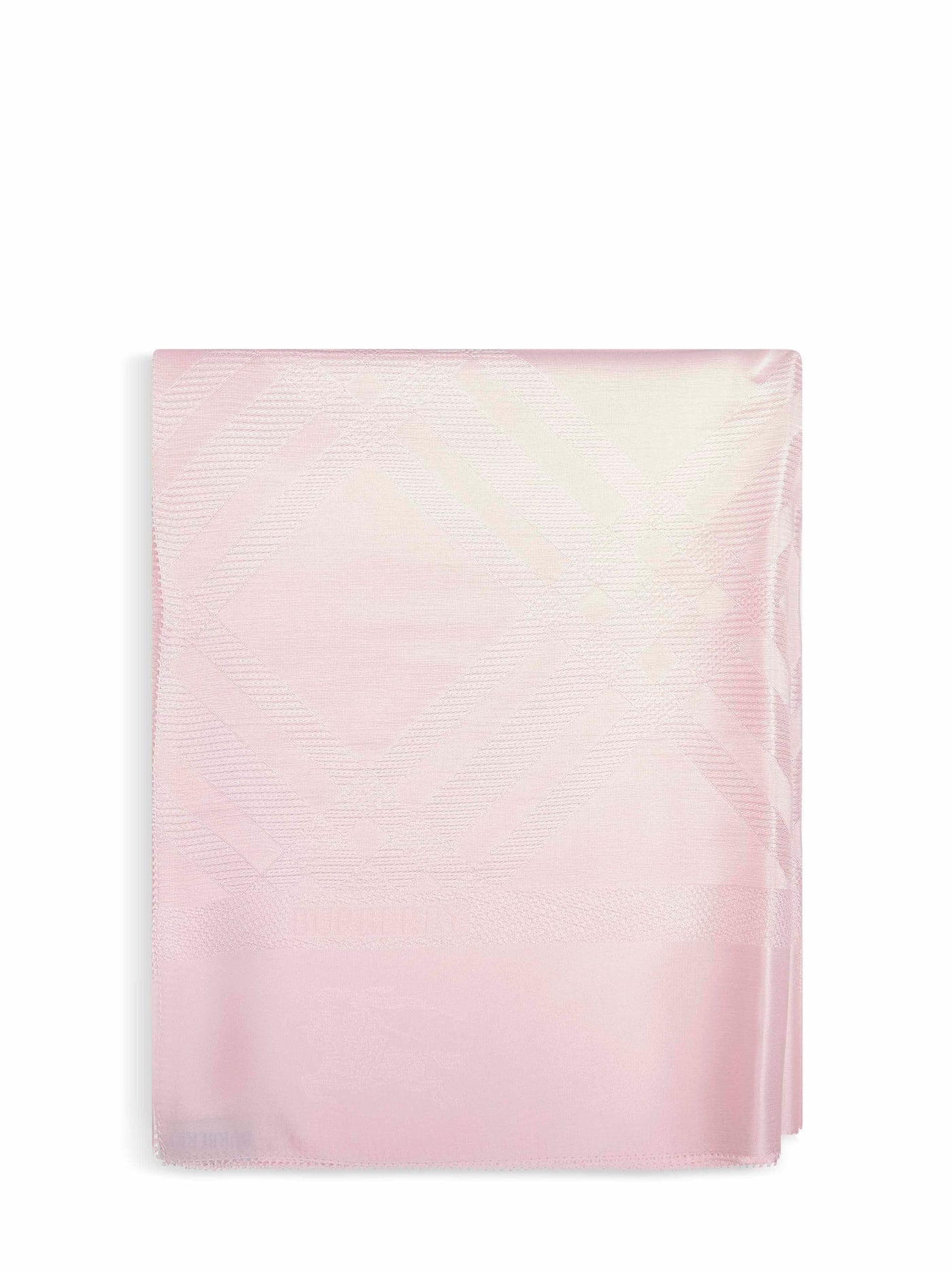 Burberry Check Jacquard Silk Scarf — Pink Mulberry Scarfs