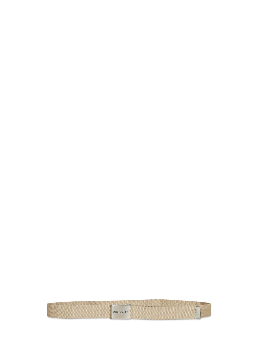 Carhartt Wip Clip Buckle Canvas Belt — Beige Polyester
