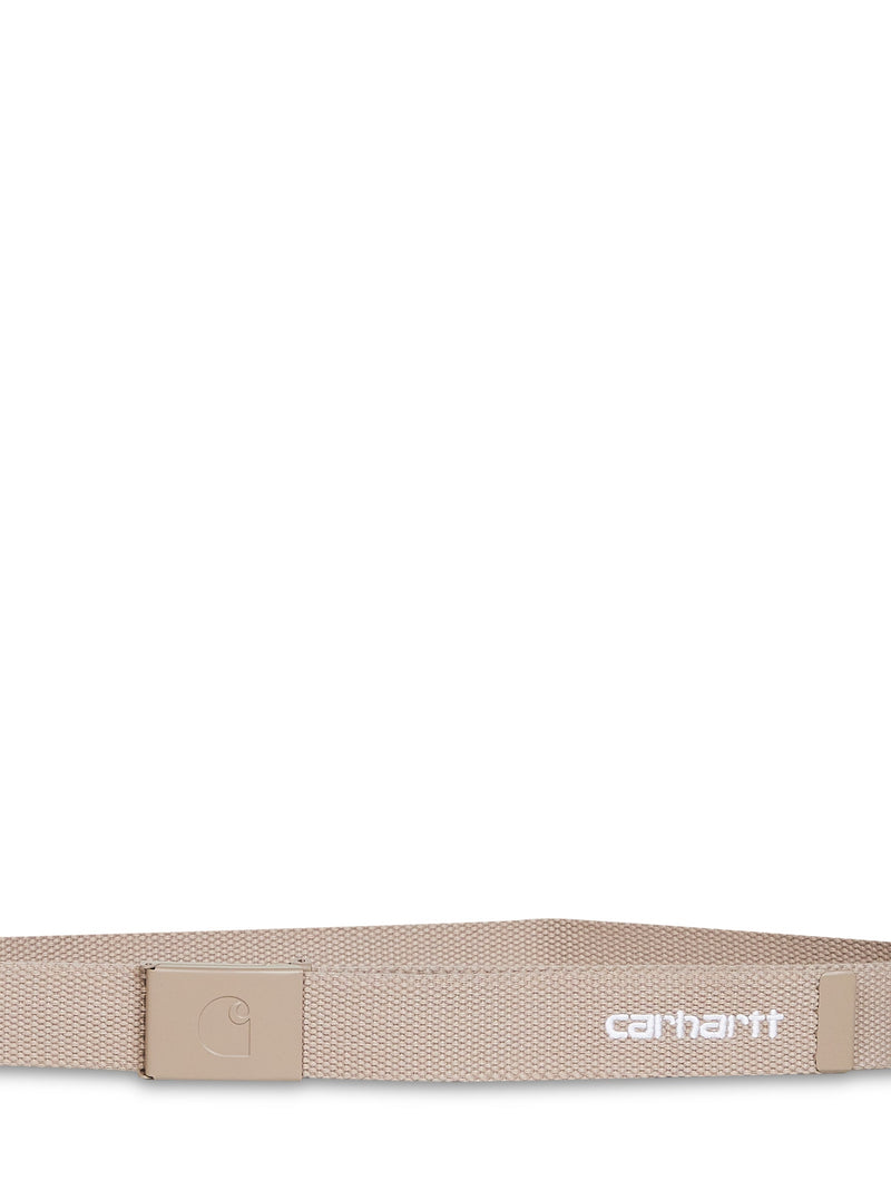 Carhartt Wip C-Logo Clip Buckle Belt — Beige Polyester