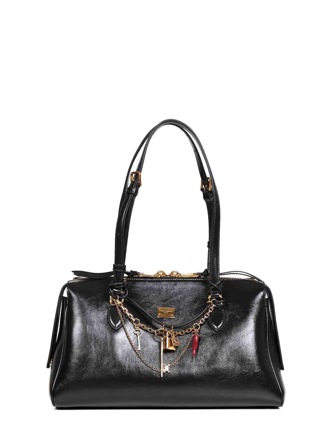 Dolce & Gabbana Vittoria Shoulder Bag — Black Furs Skins - Calf Leather