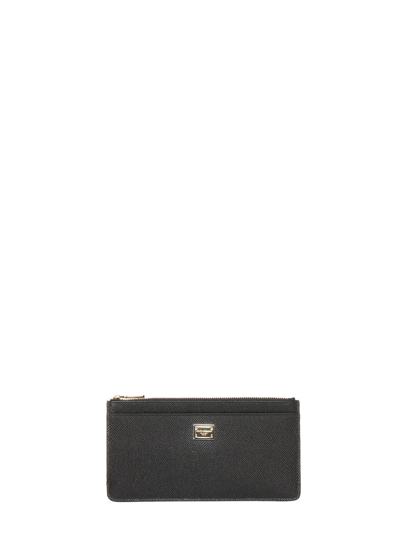 Dolce & Gabbana Dauphine Calf Leather Wallet — Black Purses