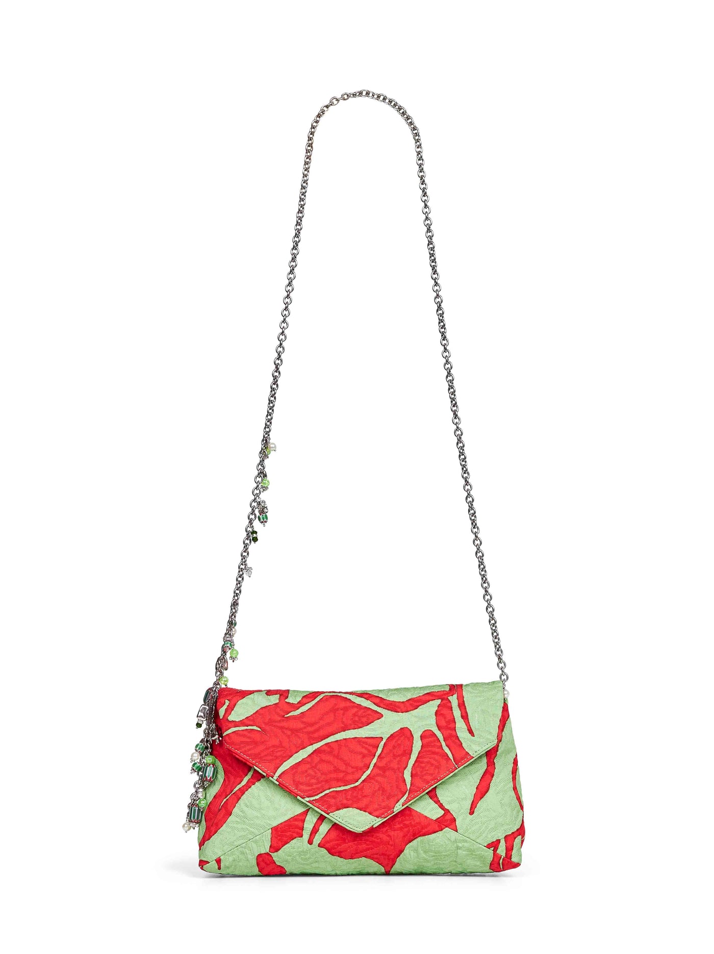 Dries Van Noten Hawaiian Floral Jacquard Clutch — Multicolor Cotton