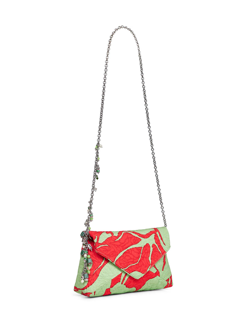 Dries Van Noten Hawaiian Floral Jacquard Clutch — Multicolor Cotton
