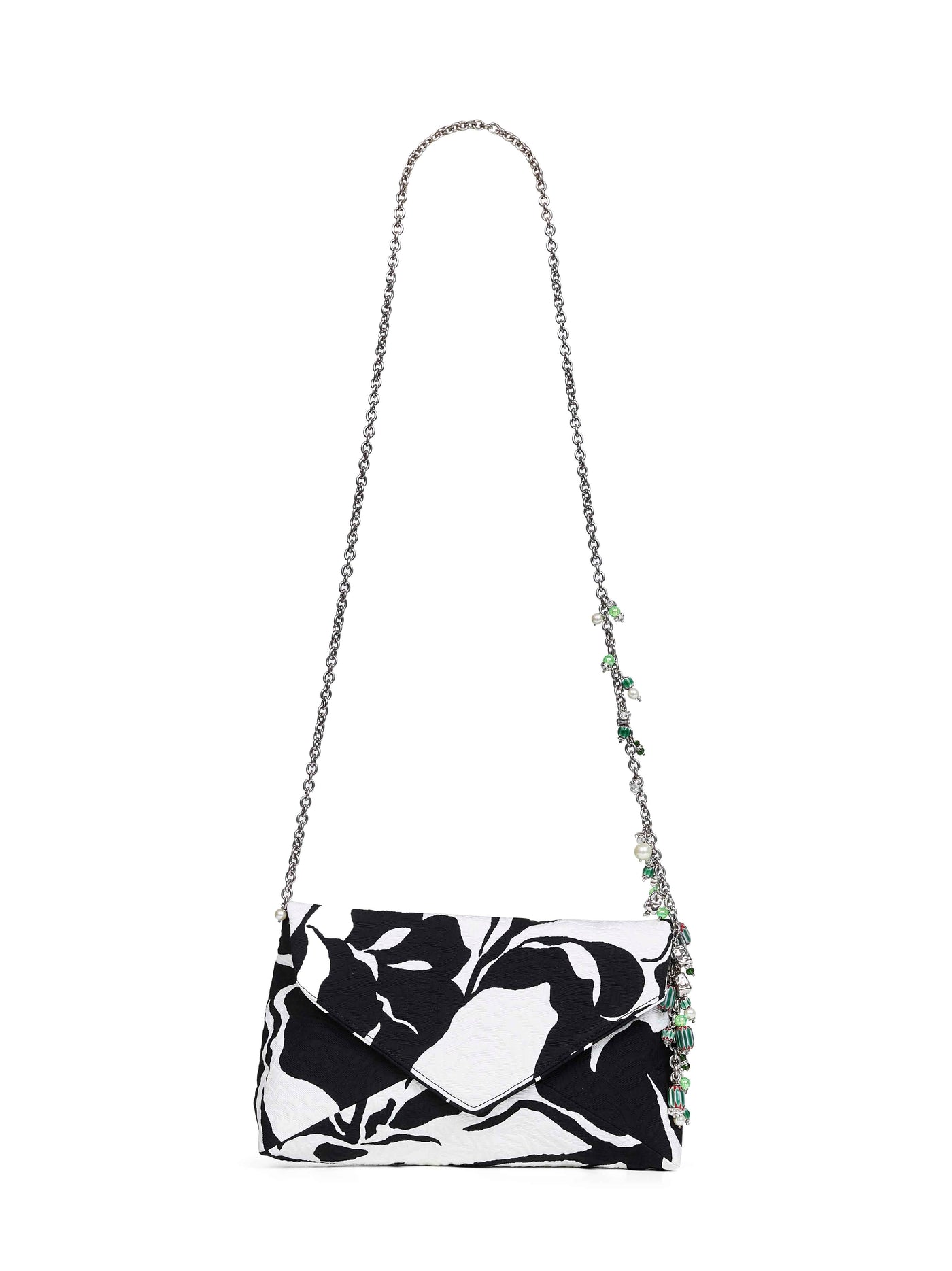 Dries Van Noten Hawaiian Floral Jacquard Clutch — Multicolor Cotton