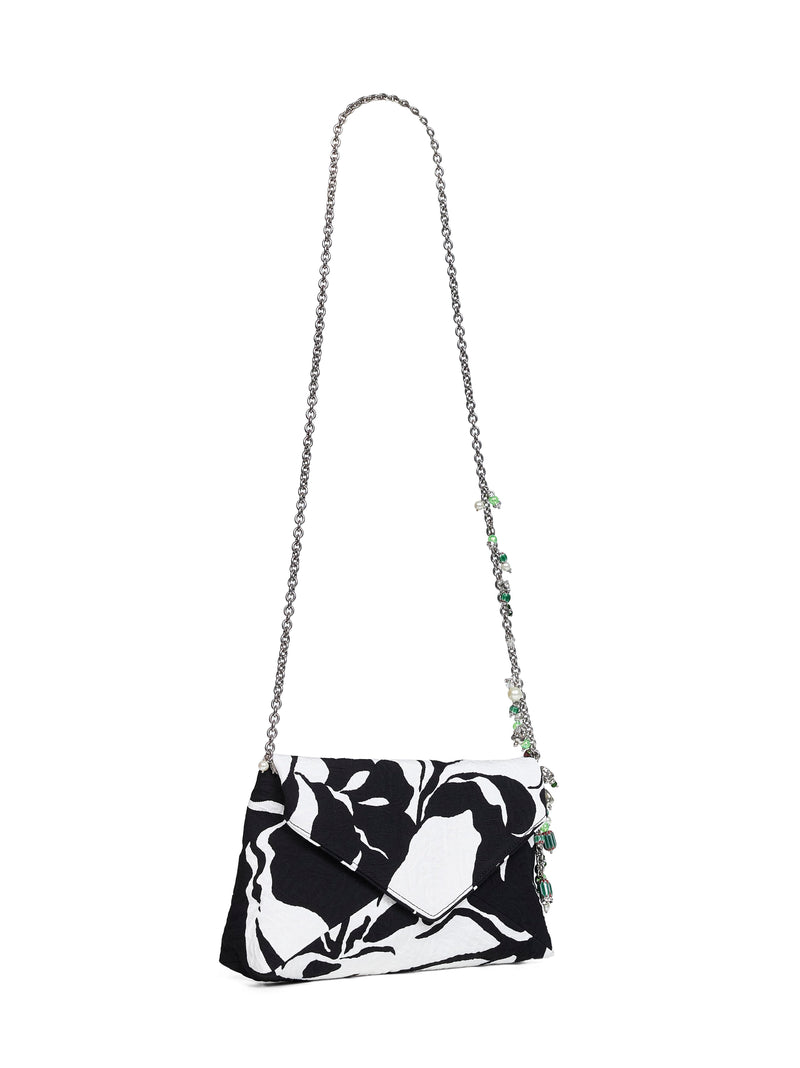Dries Van Noten Hawaiian Floral Jacquard Clutch — Multicolor Cotton