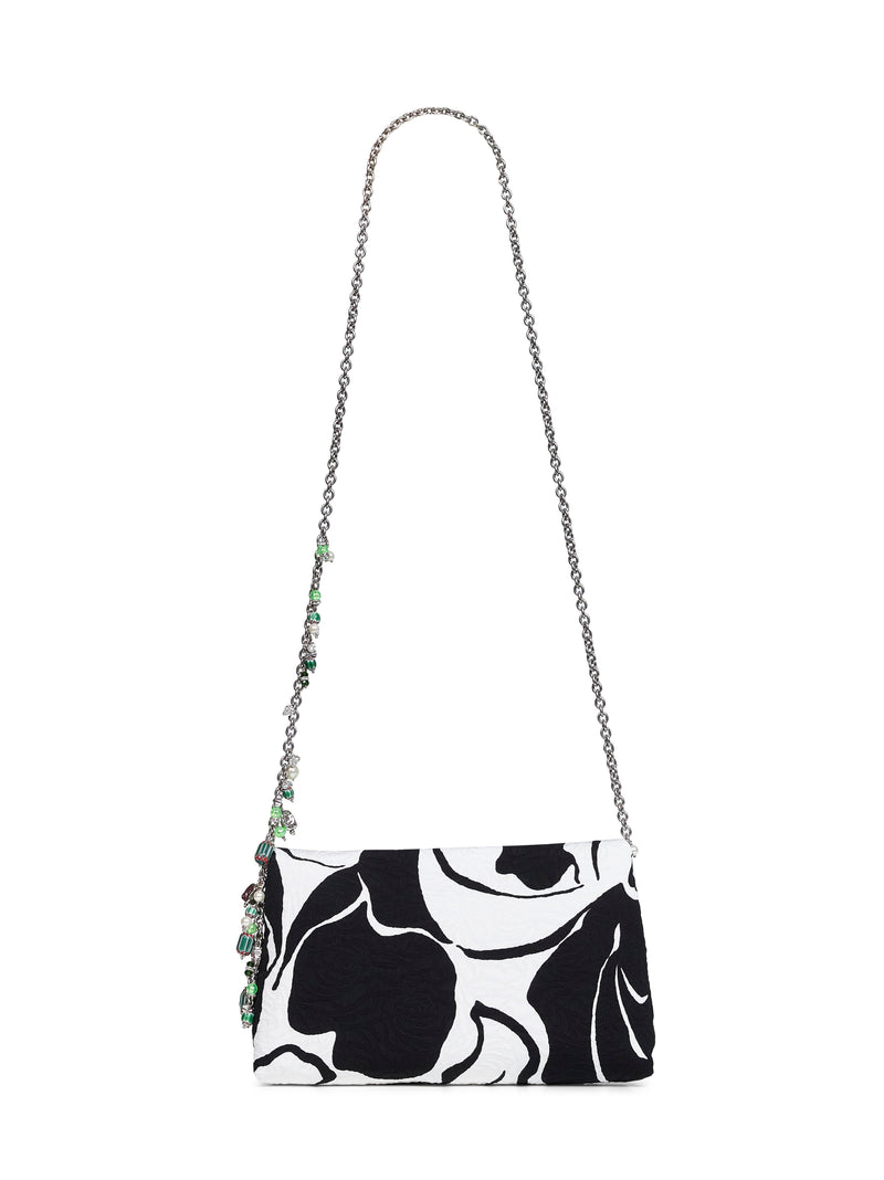 Dries Van Noten Hawaiian Floral Jacquard Clutch — Multicolor Cotton