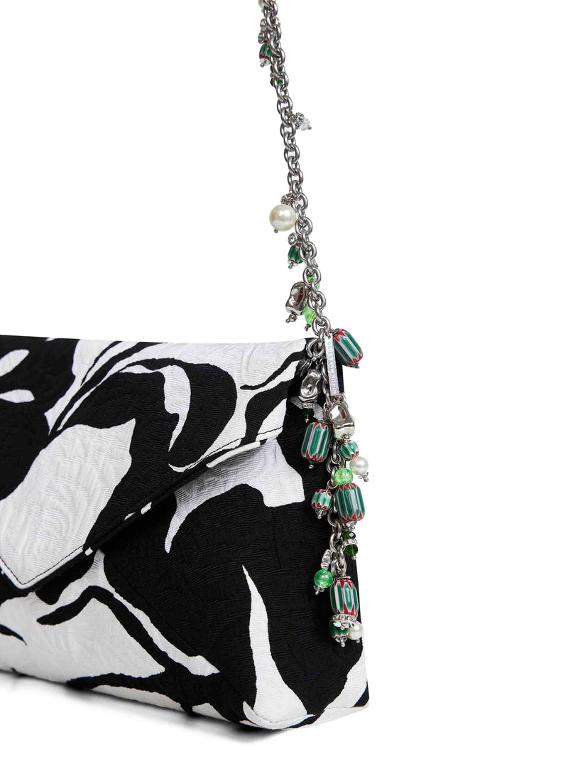 Dries Van Noten Hawaiian Floral Jacquard Clutch — Multicolor Cotton