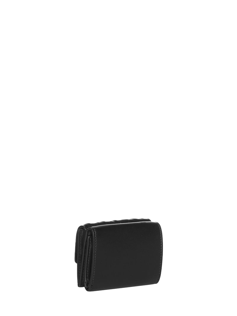 Fendi Quilted Lamb Skin Wallet — Black & Purses