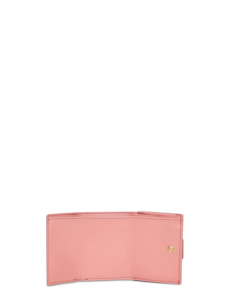 Fendi Quilted Lambskin Tri-Fold Wallet — Pink & Purses