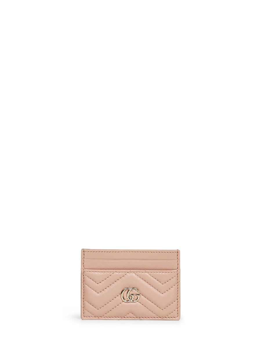 Gucci Gg Marmont Card Case — Pink Wallets & Purses