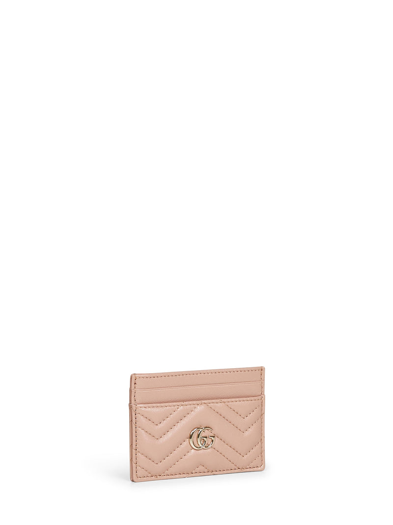 Gucci Gg Marmont Card Case — Pink Wallets & Purses