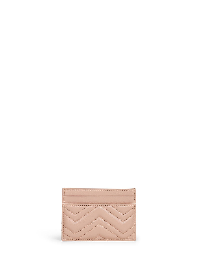 Gucci Gg Marmont Card Case — Pink Wallets & Purses