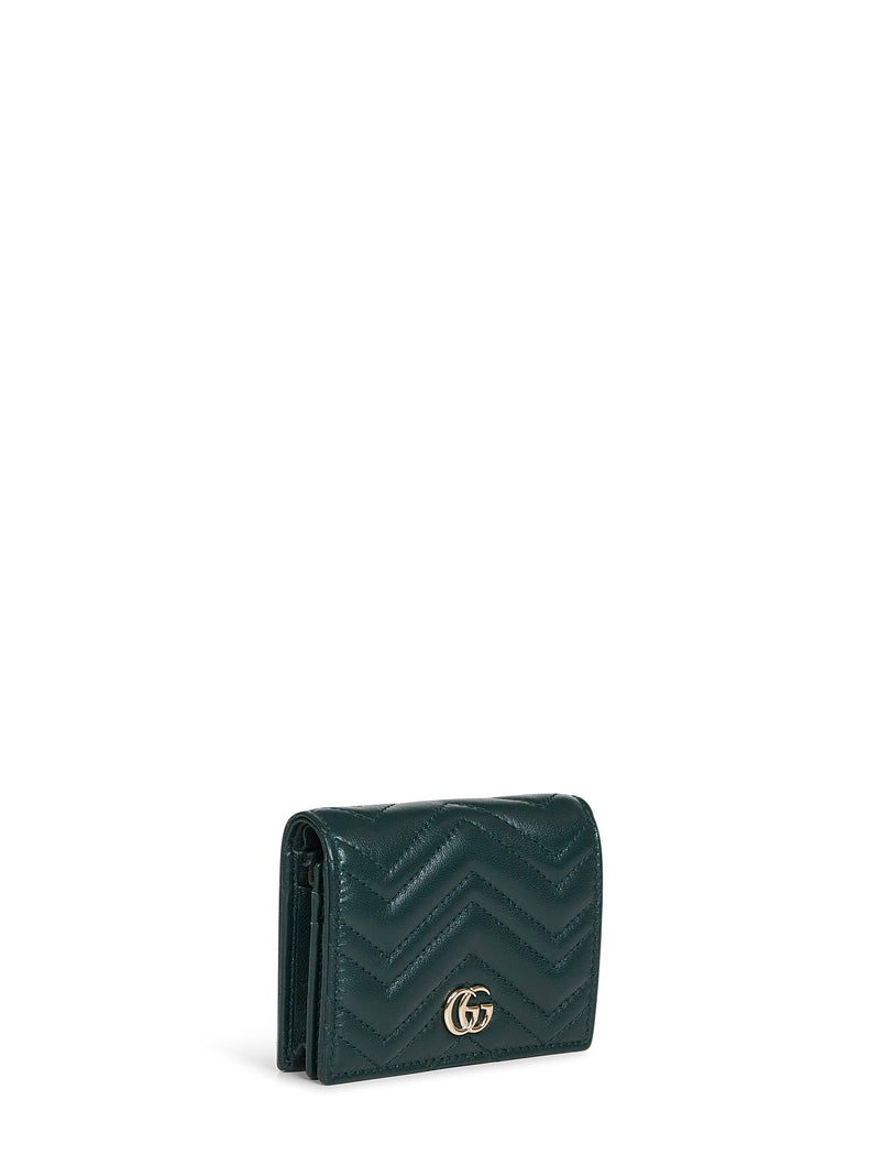 Gucci Card Case — Green Lambskin Wallet