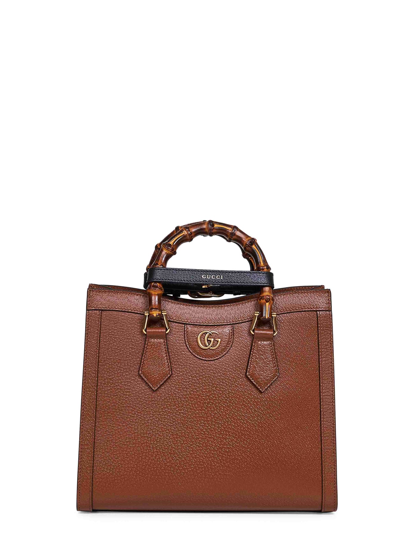 Gucci Diana Top Handle Bag — Brown Calf Leather