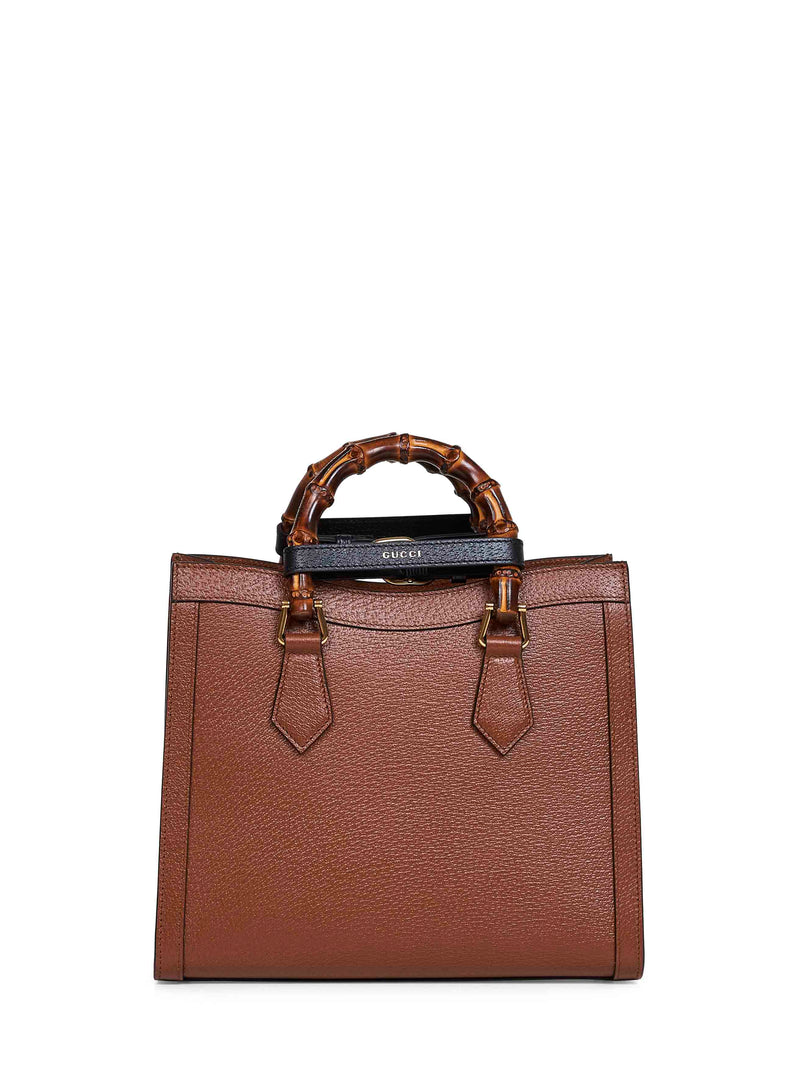 Gucci Diana Top Handle Bag — Brown Calf Leather
