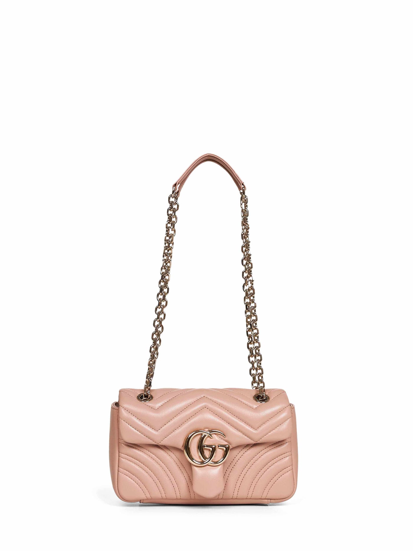Gucci Marmont Shoulder Bag — Pink Lambskin
