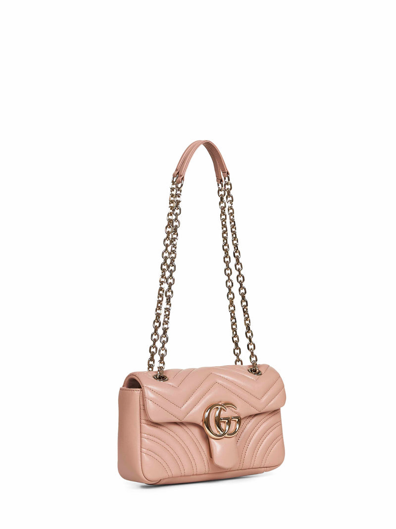 Gucci Marmont Shoulder Bag — Pink Lambskin