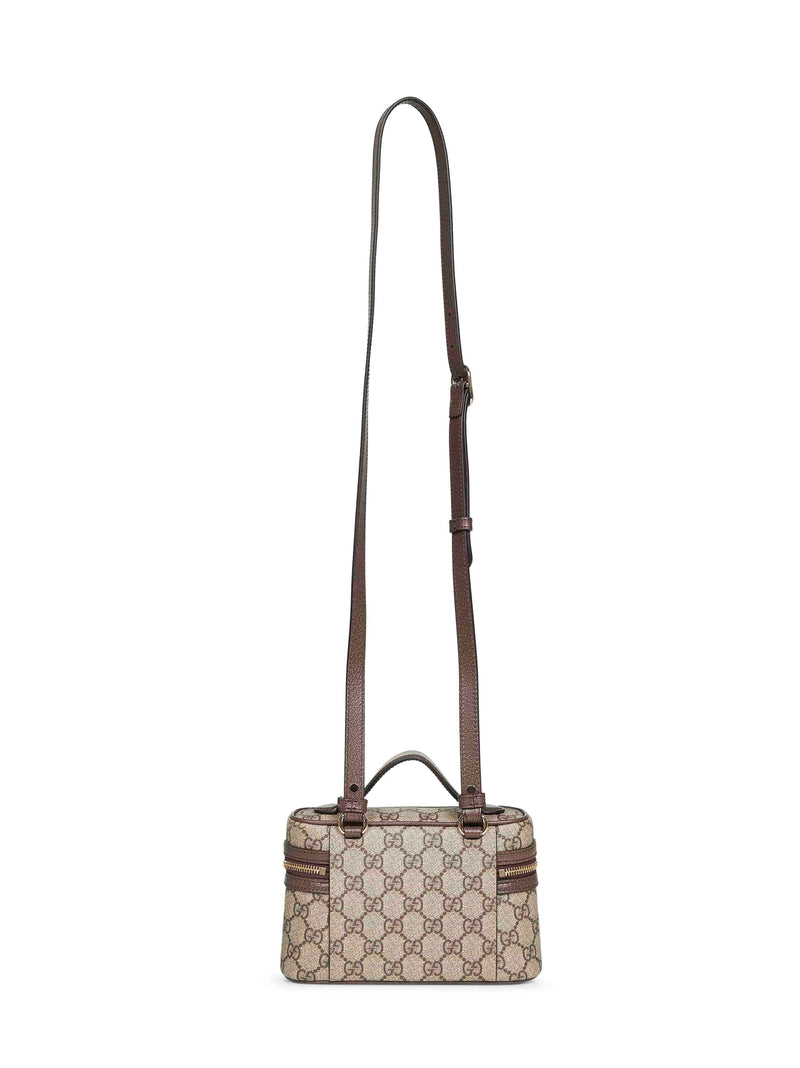 Gucci Ophidia Top Handle Bag — Beige Polyurethane