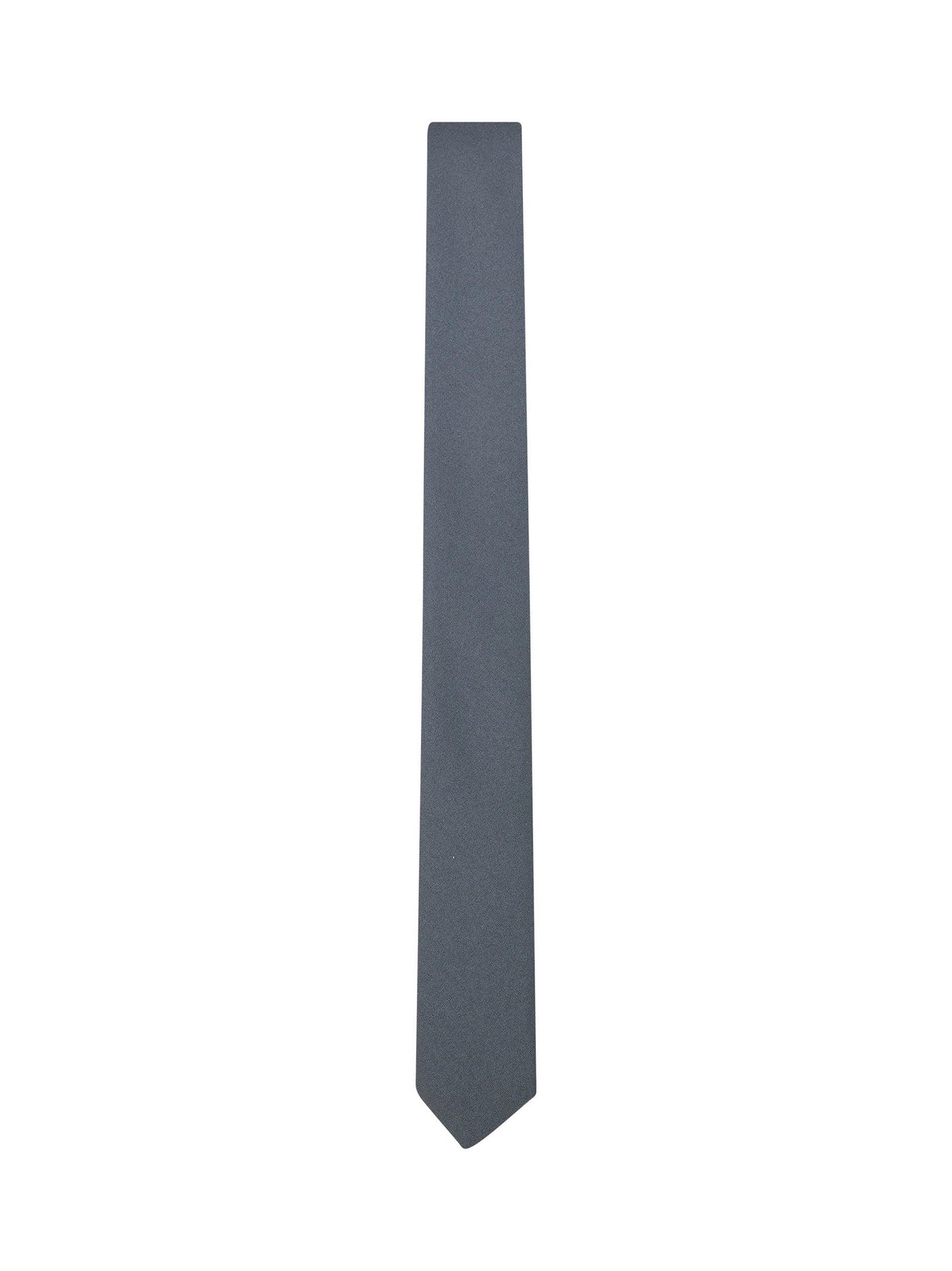 Gucci Crepe-Effect Slim Necktie — Gray Polyester Neckties